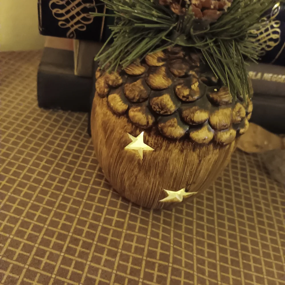 Pinecone Fairie lantern- w/ Stars Nwots - Picture 3 of 10